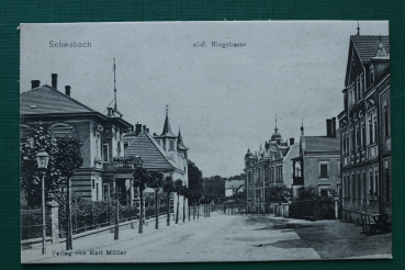AK Schwabach / 1910-1920 / südlcihe Ringstraße / Villen Häuser Architektur / Straßenansicht